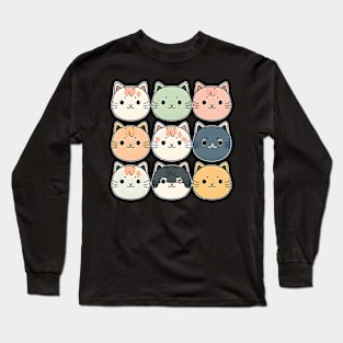 Kawaii Cat, Kitty Cat, Cute cat, Cat Gift Pretty Kitty, Cat Lover, Cat Collection Long Sleeve T-Shirt